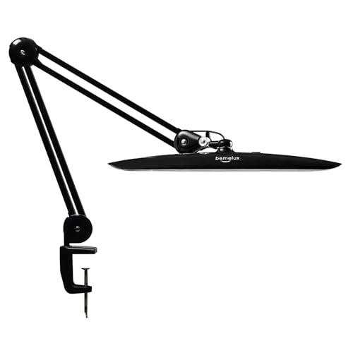 20-Inch LED Desk Lamp with Clamp, 20W 2200LM, Black CCT | 182 SMD LEDs provide eye-caring, flicker-free lighting with 4 brightness levels and 3 color temperatures - size: BLACK-CCT-Non Protective