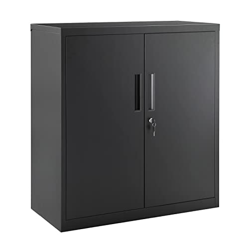 SONGMICS Garage, Metal with Doors - color: Black