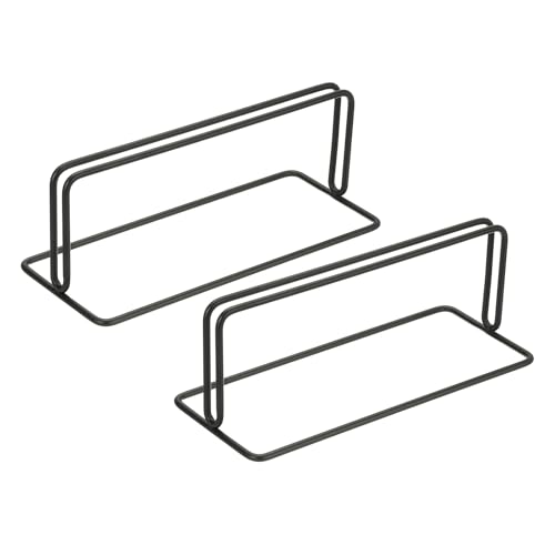 PATIKIL Baffle Desk Divider Clamp 2Pcs Punch-Free Base Desk Shield L Black - color: Black