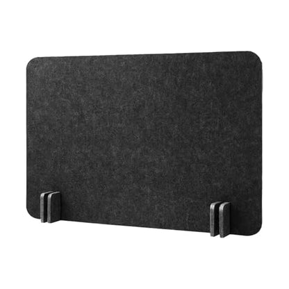 Acoustic Desk Divider Stand Up Privacy Partition Soundproof Felt Screen Lightweight Design Suitable for, Rectangle Black - color: Rectangle Black