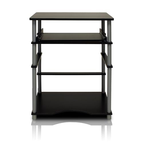Furinno Home Laptop Notebook Computer Desk, Black/Grey - color: Black/Grey, size: 16 Inch Wide