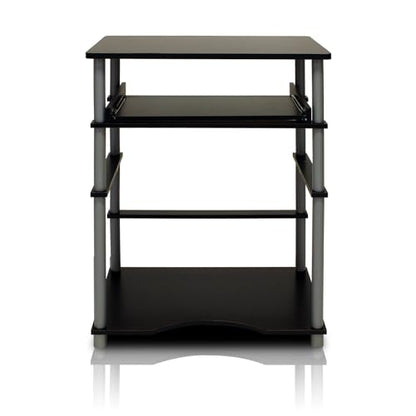 Furinno Home Laptop Notebook Computer Desk, Black/Grey - color: Black/Grey, size: 16 Inch Wide
