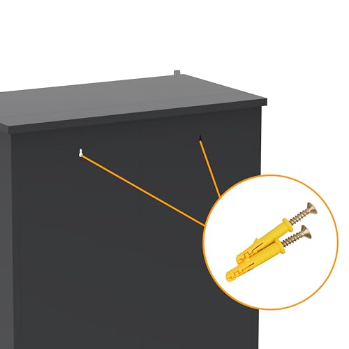 KEIKI 73'' H Metal Tool Storage Cabinet, Garage Storage Cabinet with Doors & Adjustable Shelves & Ample Storage Space for Garage, Home, Office, Utility Room