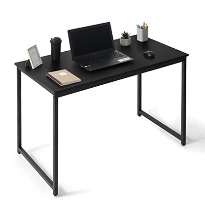 CAPHAUS 47 Inch Modern Computer Desk for Home Office, Gaming & Small Spaces - Compact Black Writing Desk, Easy Assembly, 220 lbs, P2 Board - size: 47 inch