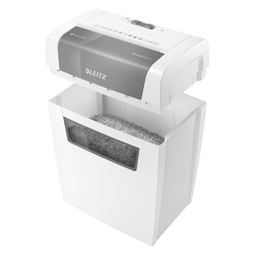Leitz IQ Paper Shredder, Cross Cut, 6 Sheet, 4 Gallon Bin, P4 Security, Home Office (170001) - style: IQ Home (6 Sheets)