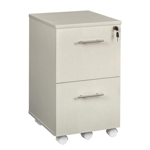 Safco Mayline MNFFTSS Medina Freestanding Mobile File Pedestal FF, Textured Sea Salt Laminate - color: Textured Sea Salt, style: 2 Drawers
