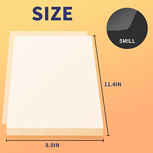 MFLABEL Thermal Laminating Pouches, 8.9 x 11.4-Inches Clear Thermal Laminating Plastic Paper Laminator Sheets for Photos Files Drawings for Use with Thermal Laminators 5 mil 1500-Pack - size: 1500 Packs, style: 5 Mill