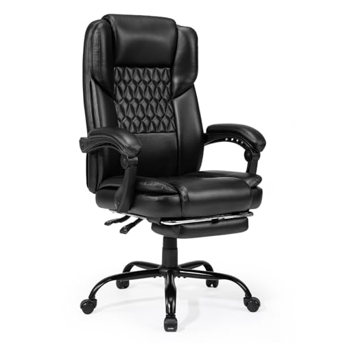 Synorla 350lbs Big and Tall Executive Office Chair with Footrest