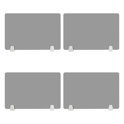 4PCS Desk Dividers Office Partitions, Privacy Desk Panel Protective, Acrylic Plexiglass Shield with Clamps for Offices Schools Call Centers - 23.6”L X15.8”W - color: Grey
