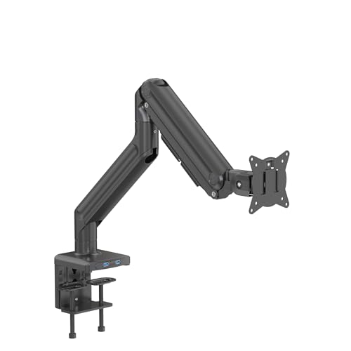 Redragon GMK916 Ultrawide Monitor Mount with USB - Gas Spring Adjustable Arms with VESA 75/100mm, 15-49 Inch Screen Compatibility, C Clamp & Grommet Base, Cable Management, 44lbs Load Capacity - size: Up to 49" Sceens
