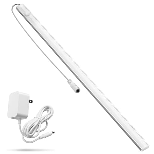 Under Cabinet Lighting LED Motion Sensor Lights Plug in Indoor, 16 inch 500LM 12V Under Counter Super Bright Ultra Thin Magnetic for Kitchen/Closet/Hallway/Toilet/Garage(Cool White/6000K) - color: Cool White/6000K, size: 1 Pcs