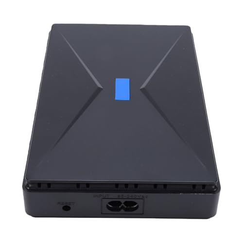 Mini UPS Uninterruptible Power Supply, ABS Router Backup Battery with 8800mAh Capacity, DC USB POE Output, Battery Indicator and Multi Protection for Home Office Security Camera (US Plug)