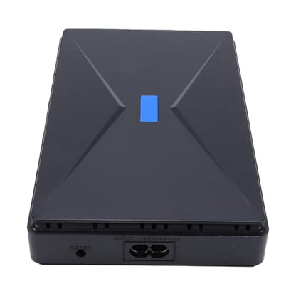 Mini UPS Uninterruptible Power Supply, ABS Router Backup Battery with 8800mAh Capacity, DC USB POE Output, Battery Indicator and Multi Protection for Home Office Security Camera (US Plug)