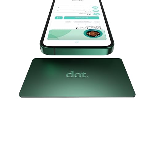 dot. Card Metal - Digital Business Card - Tap Compatible with iPhone & Android (Green) - color: Green