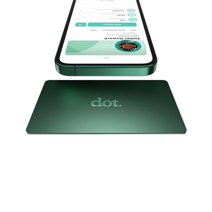 dot. Card Metal - Digital Business Card - Tap Compatible with iPhone & Android (Green) - color: Green