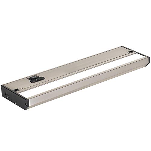 LED Under Cabinet Lighting Hardwired - 12 Inch Satin Nickel | 3CCT, Dimmable, Low-Profile, Linkable Fixture, Plug-In Option & Hi/Low Brightness Control - color: Satin Nickel, size: 12 Inch