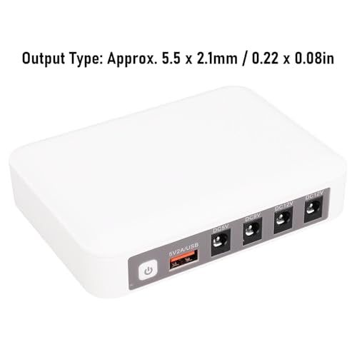 Garosa UPS Battery Backup Power Supply, 6600mAh Portable Uninterruptible DC Power with Battery Level Indicator Smart Protection DC5.5x2.1mm for Home Office Iron US Plug
