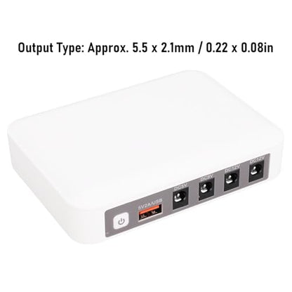 Garosa UPS Battery Backup Power Supply, 6600mAh Portable Uninterruptible DC Power with Battery Level Indicator Smart Protection DC5.5x2.1mm for Home Office Iron US Plug