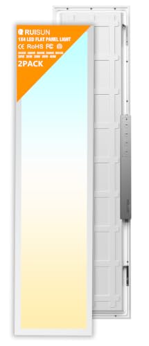 2 Pack 1x4 LED Flat Panel Lights with 5CCT Selectable, 5040LM, ETL | 40W/35W/30W/25W/20W,6500K/5000K/4000K/3500K/3000K,0-10V Dimmable, LED Drop Ceiling Fixtures for Office Meeting Classroom - size: 1x4FT 2PACK