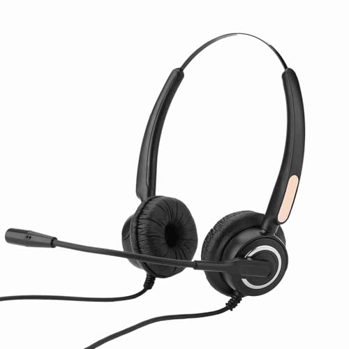 Keenso Professional Call Center Headset with Noise Cancelling Mic for Crystal Clear Calls at Work