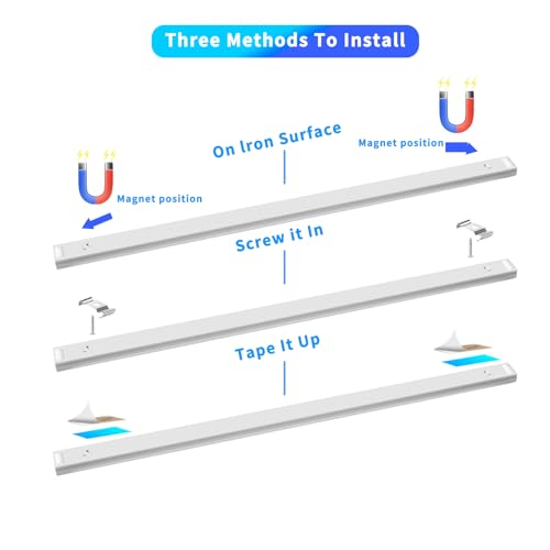 LED Cabinet Light Bars Motion Sensor Dimmable Lights Kitchen Closet Shelf | Warm, Natural, Cool White, Stepless Dimming, Stepless Color Changing, IR Remote, Sensor Lighting, Ultra Thin Strip Lights - color: White