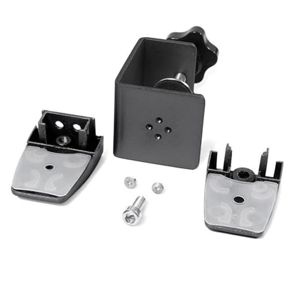 Heavy Duty Sneeze Guard Clamp For 0.1" to 1" Thick Panel,Desk Partition Support Clamps,Adjustable Aluminum Desktop Divider Holder,Easy to Install Desk Privacy Panel Clips, 4 Pack - color: Black