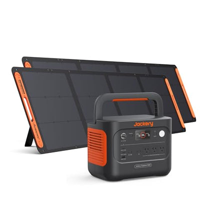Jackery Solar Generator 1000 v2 and 2x200W Panels,1070Wh,1500W AC | 1 Hr Fast Charge, LiFePO4 Battery, Backup Power for Outdoor Camping, RV, Off-Grid & Emergency - style: E1000v2+200Wx2