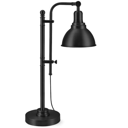 VONLUCE Rustic Desk Lamp, Adjustable Industrial Table Lamp for Home Office - color: Black