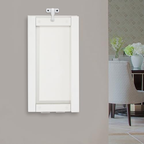 Wall Mounted Folding Table 29.52" x 15.75" Drop-Leaf Desk with Support Legs - color: White