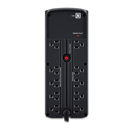 CyberPower CP1500GAVR Line‑Interactive UPS Battery Backup | 1500VA/900W, AVR, 10 Outlets, LCD Display, Mini-Tower, UL Certified - size: 1500VA