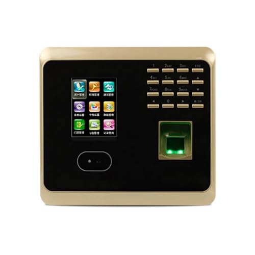 2.8 Inch LCD Time Clock for Small Businesses WiFi Fingerprint Face Recognition Access Control Time Attendance System for Small Businesses(Attendance Gold) - color: Attendance Gold