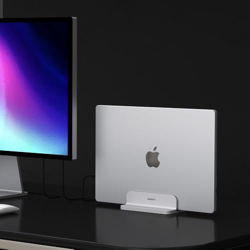 Aluminum Laptop Stand, Sturdy and Adjustable, Compatible with Apple MacBook Pro/Air, Mac Mini, iPad Pro, Silver - color: Silver