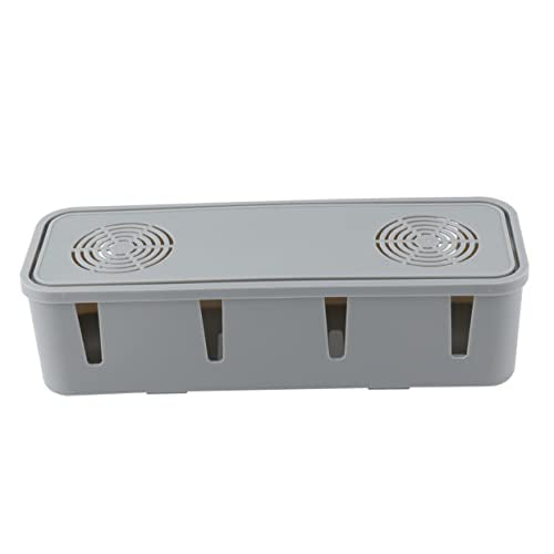 ABS Plastic Cable Storage Box Grey 28x10.5x8.5cm - color: Grey