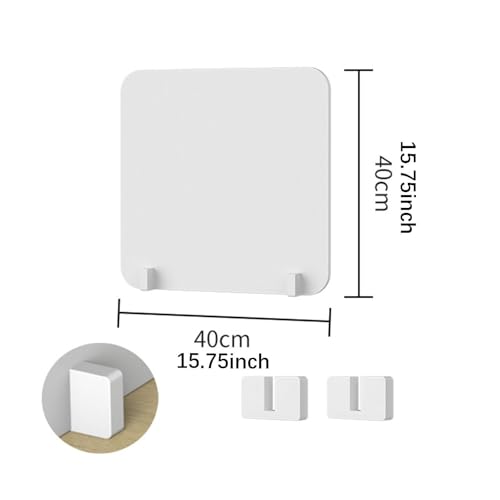 Divider Panel Acrylic Desk partition Privacy Panel clamp on Desk partition PVC Sneeze Guard Suitable for Office Restaurant Education, 40x40cm - size: 40x40cm