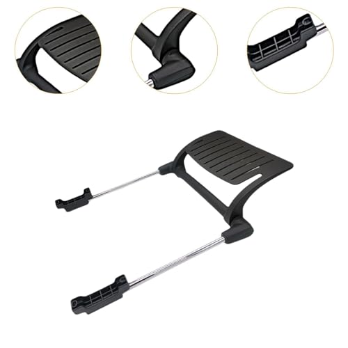 Office Chair Footrest Attachment, Adjustable Sliding Foot Pedal, Black Iron & PP Frame for Mesh and Swivel Chairs