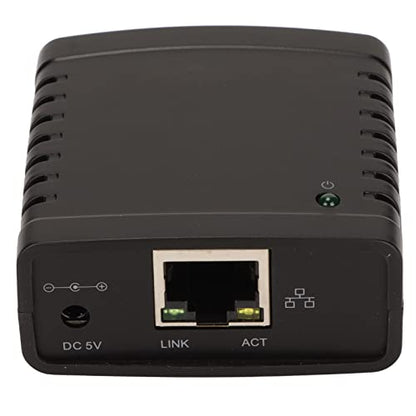 GOWENIC USB Printer Server, Printer Network Sharer, TCP/IP LPR Print Server, Wireless Extender Sharer, 10/100Mbps RJ45 LAN 1 Port USB Ethernet Extension Adapter, 100-240V(#3)