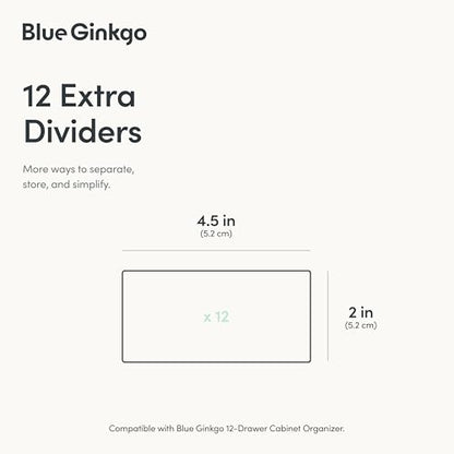 Blue Ginkgo 12-Drawer Cabinet Dividers, 12-Pack - color: Clear, size: 12 Drawer