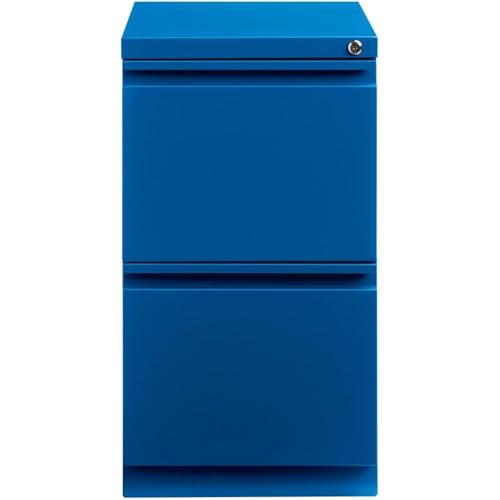 Hirsh Industries 20" Deep 2 Drawer Mobile File Cabinet File in Blue - color: Blue