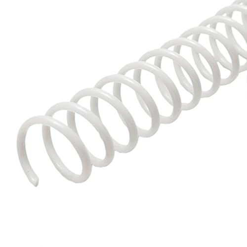 RAYSON 4:1 Plastic Spiral Binding Coils, 1-1/4", White, 280 Sheet, 50 Pack - size: 1-1/4" (280 Sheets Capacity)