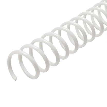 RAYSON 4:1 Plastic Spiral Binding Coils, 1-1/4", White, 280 Sheet, 50 Pack - size: 1-1/4" (280 Sheets Capacity)