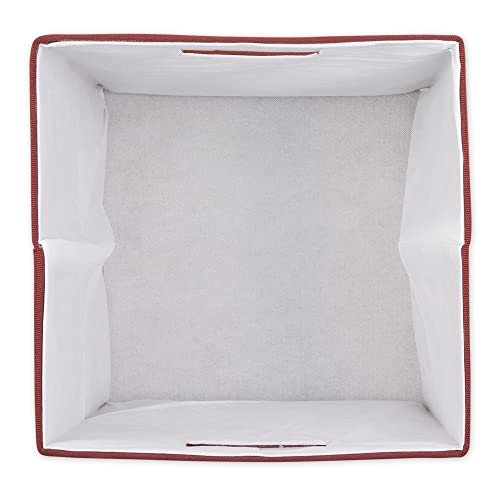 DII Collapsible Polyester Storage Cube, Solid, Lightweight and Durable, Small Square, 11x11x11, Barn Red - color: Barn Red, size: Small Square, 11x11x11"