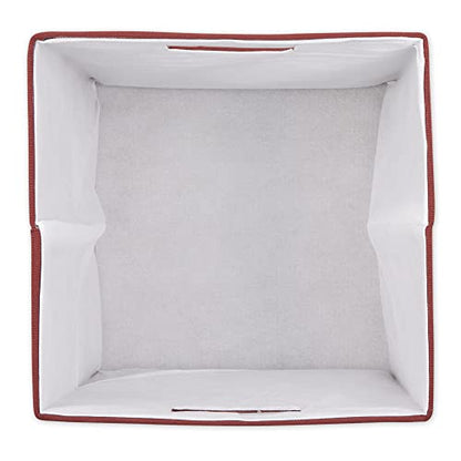 DII Collapsible Polyester Storage Cube, Solid, Lightweight and Durable, Small Square, 11x11x11, Barn Red - color: Barn Red, size: Small Square, 11x11x11"