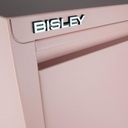 Bisley 2-Drawer Flush Front Vertical File Cabinet - Palest Pink - color: Palest Pink, size: 2 Drawer