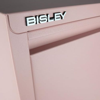 Bisley 2-Drawer Flush Front Vertical File Cabinet - Palest Pink - color: Palest Pink, size: 2 Drawer