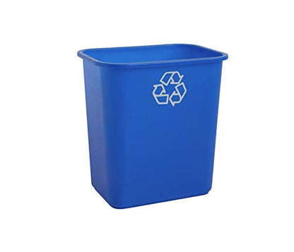 United Solutions 7.7 Gallon Recycling Wastebasket, Blue, Under Desk - color: Blue, size: 30.8 Qt - 1 Pack