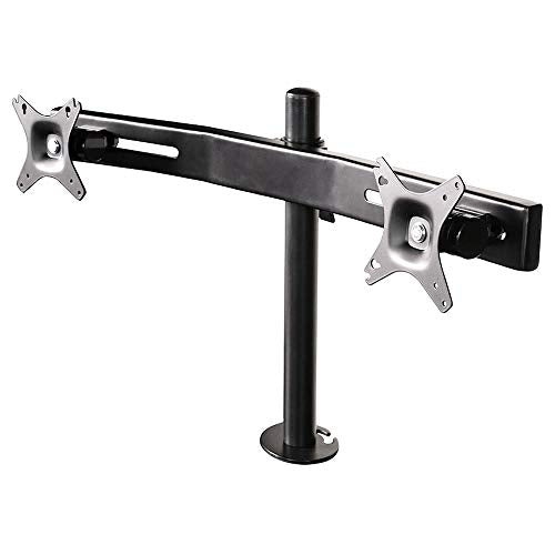 Kantek Dual LCD Monitor Arm for STS800/STS810 Sit to Stand Systems (STS802), Black - color: Black, style: Dual Monitor Arm