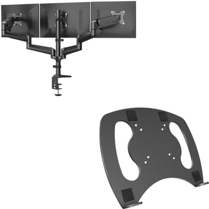 HUANUO Triple Monitor Mount&Laptop Tray