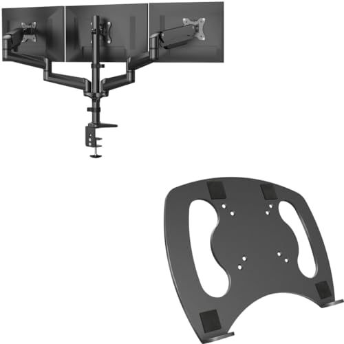 HUANUO Triple Monitor Mount&Laptop Tray