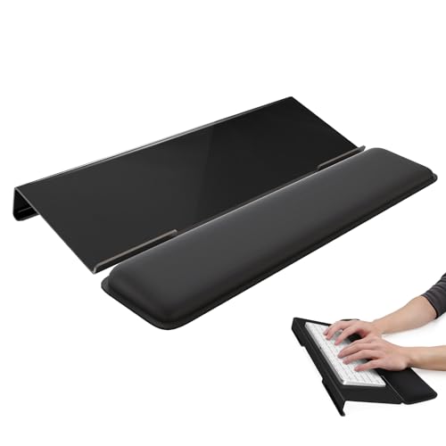 Laborio Computer Keyboard Wrist Rest, Keyboard Riser Stand for Desktop - color: Black