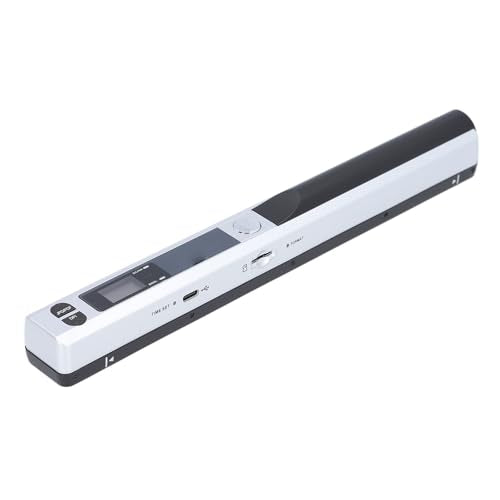 Focket Portable Document Scanner, 900 Dpi Handheld Photo Scanner Compact Lightweight with 32GB SD Card Storage for Home Office Business Travel (Silver) - color: Silver